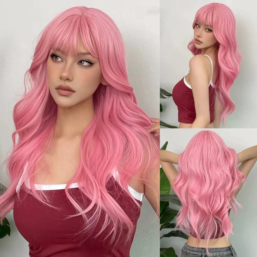 Light golden synthetic wig with big waves for Halloween party, cosplay wig, everyday wig, high-temperature hair silk wig set Badiee Stylez