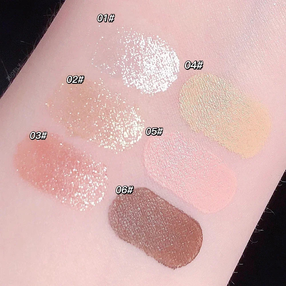 Glitter Pink Lying Silkworm Pen Color Natural Brightening Matte Eye Shadow Pencil Shimmer Glue Eyeliner Waterproof Korean Makeup