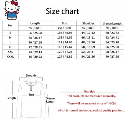 Women's Zipper Hoodie Autumn and Winter New Cute Kawaii Sanrio Hello Kitty Pattern Sweatshirt 2024 Streetwear Women's Clothing