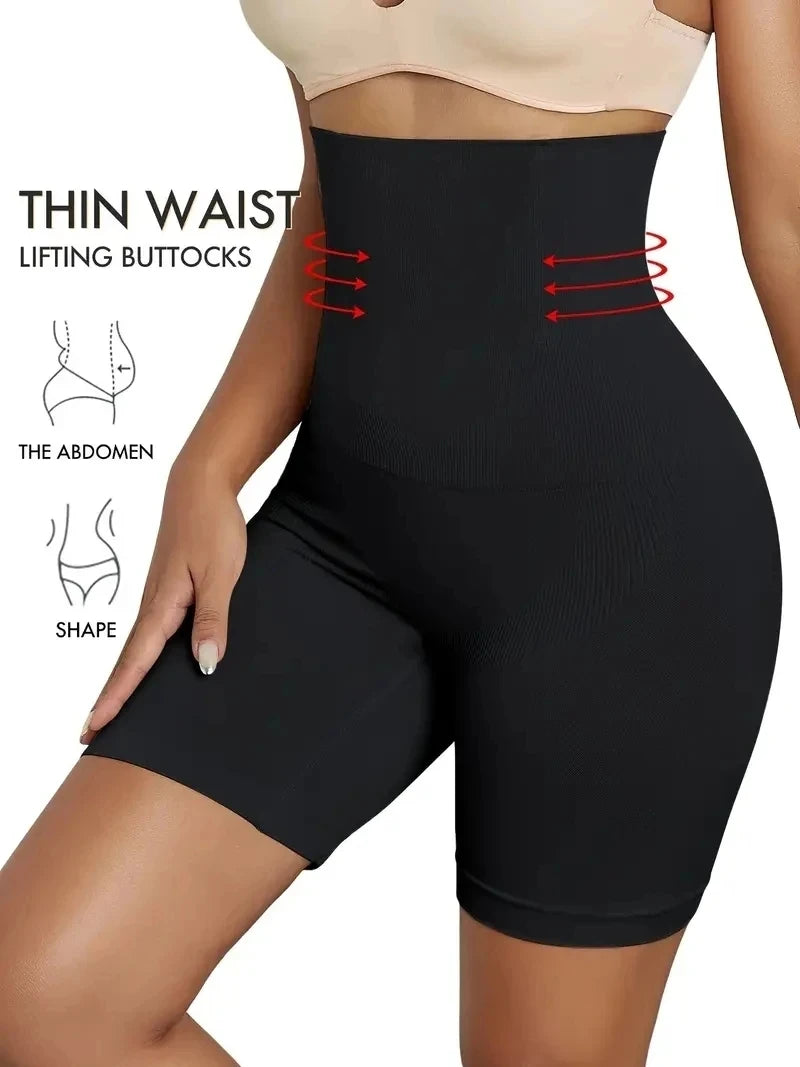 Women's tight shorts high waisted shaping women's shorts rolled buttocks lifted buttocks slim fit shorts outdoor shorts black