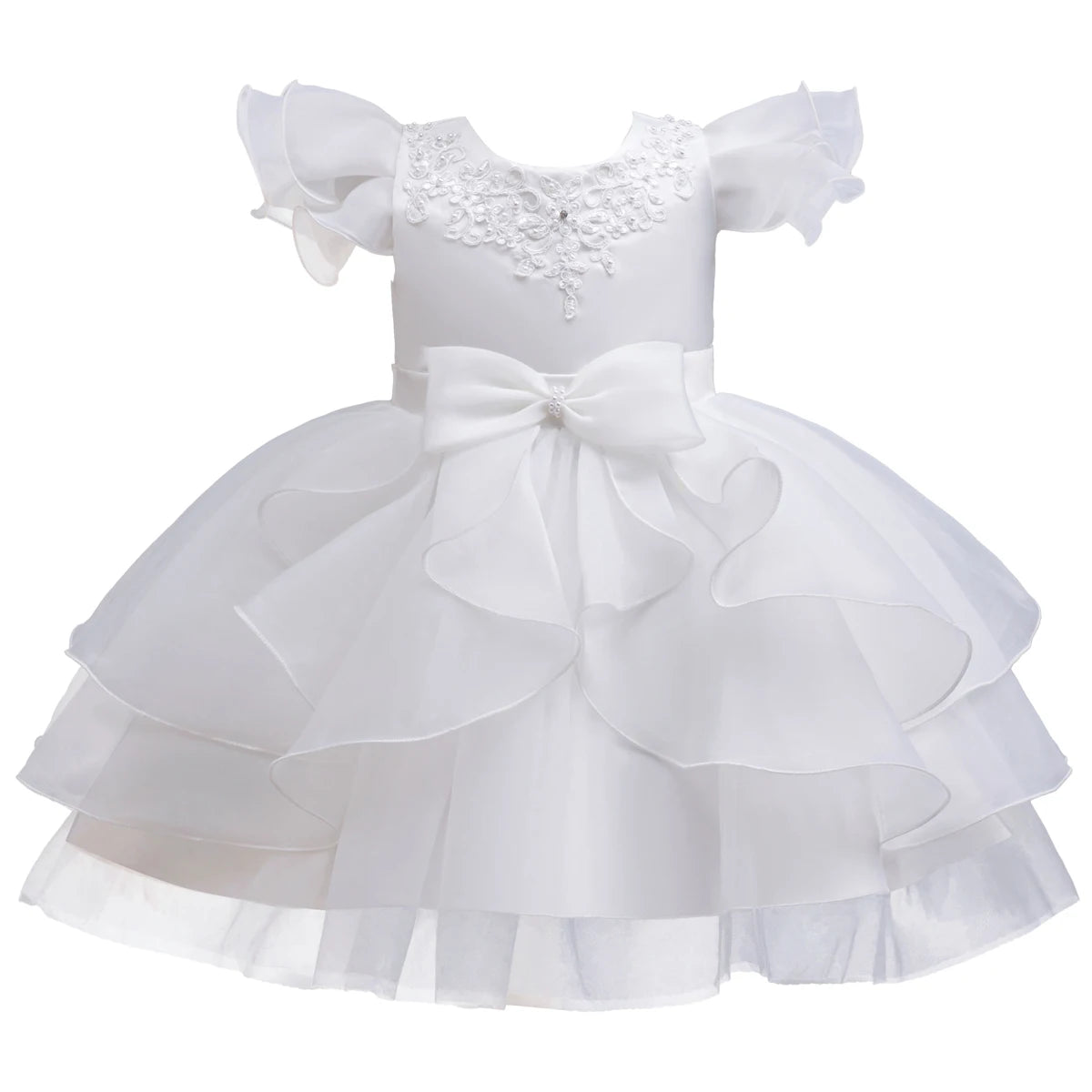 Princess dress; evening dress; bow puffy dress; stage performance dress; hostess dress; flower girl dress; gauze dress Badiee Stylez