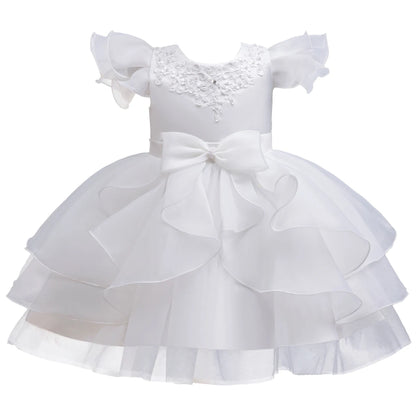 Princess dress; evening dress; bow puffy dress; stage performance dress; hostess dress; flower girl dress; gauze dress Badiee Stylez