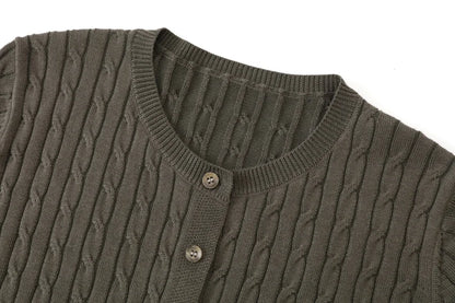 AS AW25 new design knitting cable cardigan + ribbing mockneck dress maxi length match for lady wear