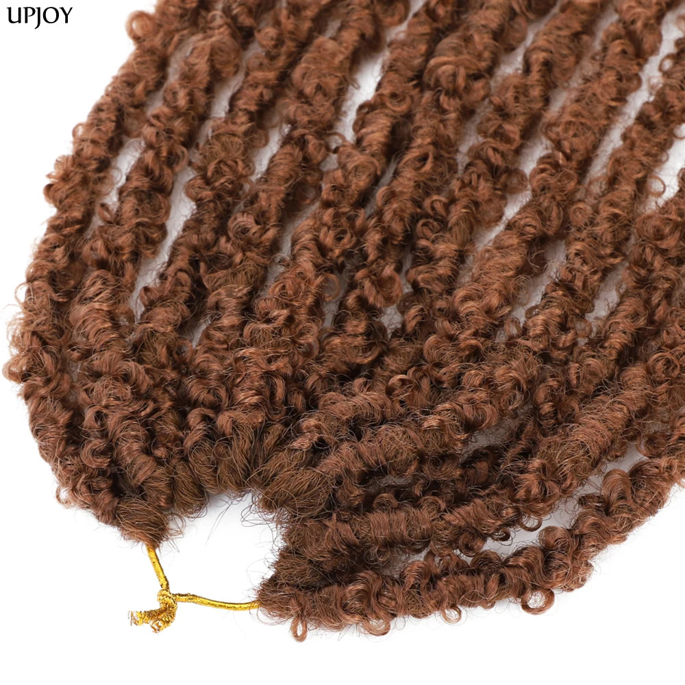 Butterfly Locs Crochet Hair 12 inch Handmade Butterfly Soft Locs Crochet Hair Extensions Synthetic Braiding Hair 12Strands/pack Badiee Stylez