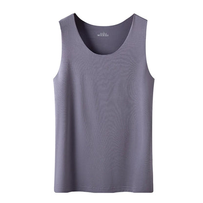 Women Summer Ice Silk Seamless Top Basic Sleeveless O-Neck Racerback Athletic Thin Shirts Plain Solid Color Yoga Quick Dropship Gray