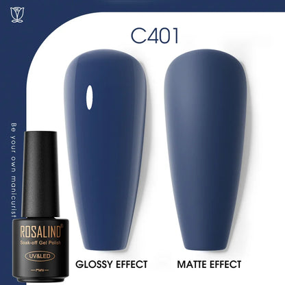 ROSALIND Hot-sale Bottle Gel Nail Polish Vernis Semi Permanent Primer Top Coat Bright Classic For Nail Art Design LED/UV Lamp C401