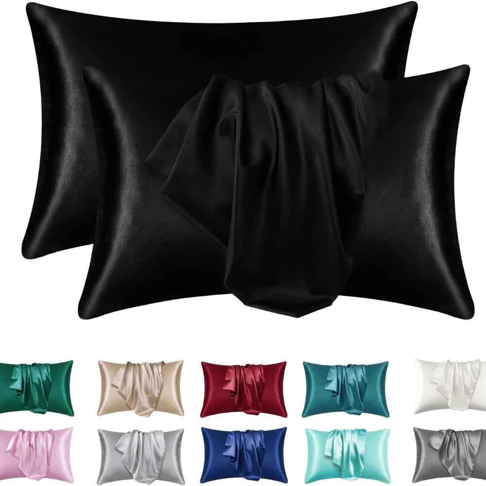 Pillowcase Silk Pillow Cover Silky Satin Hair Beauty Pillow case Comfortable Pillow Case Home Decor wholesale Badiee Stylez