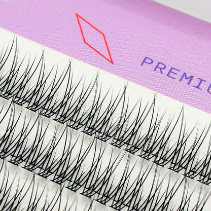 MUYD 120pcs Premium Mink Individual Fishtail Eyelash Extension Natural 3D Cluster Eyelashes Professional Makeup Flared Lashes