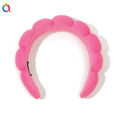 Wash Face Headbands For Women Puffy Sponge Hair Bands Cuff Waterproof Bands Absorbent Wristbands Girls Hair Accessories Set Badiee Stylez