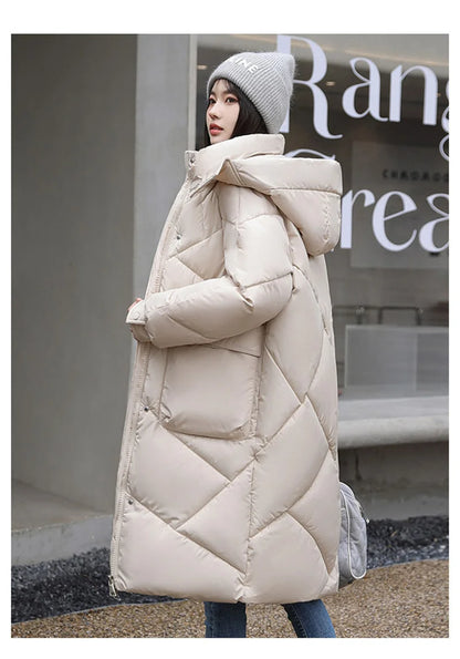 20 degrees Winter Women long Parkas Jackets Casual Hooded Thick Warm Windproof Parkas Coat Fashion Female outwear Long parkas