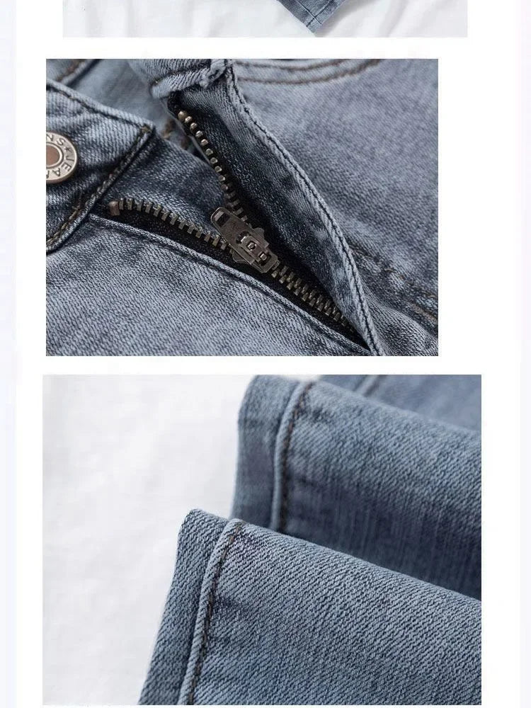 New 2020 Autumn Jeans Women's High-Waisted Slimming Cropped Pants Trendy Student Versatile Straight Legs Smooths Your Silhouette