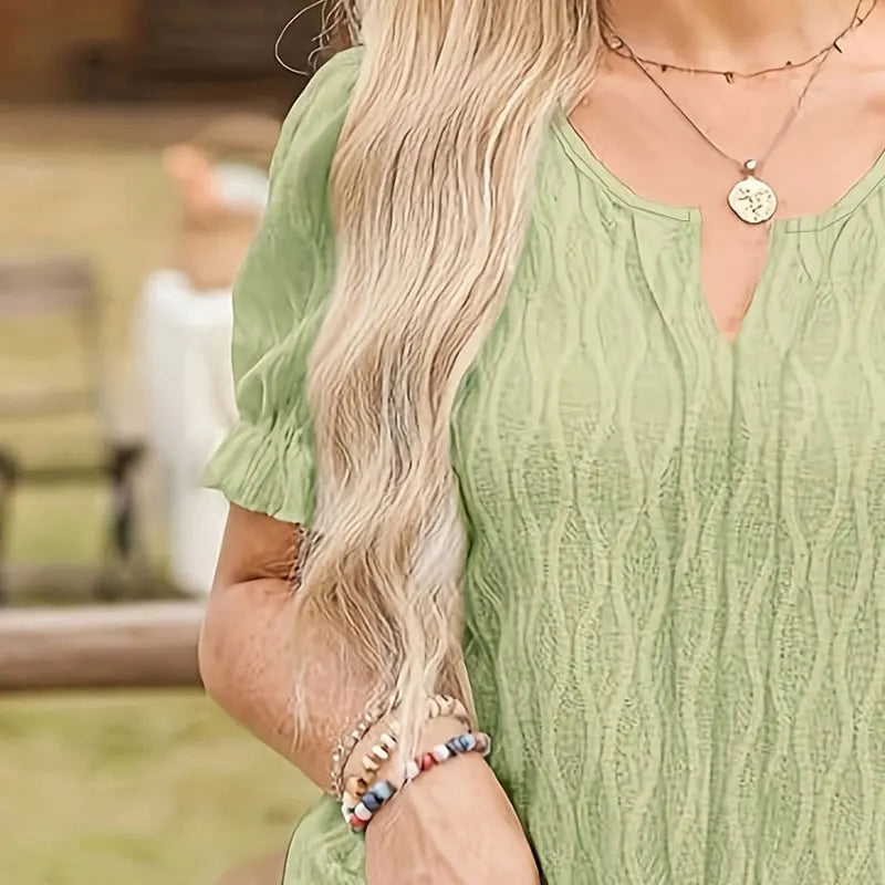 Women's Plus Size Woven Shirt Soft Breathable Comfortable for Casual Wear