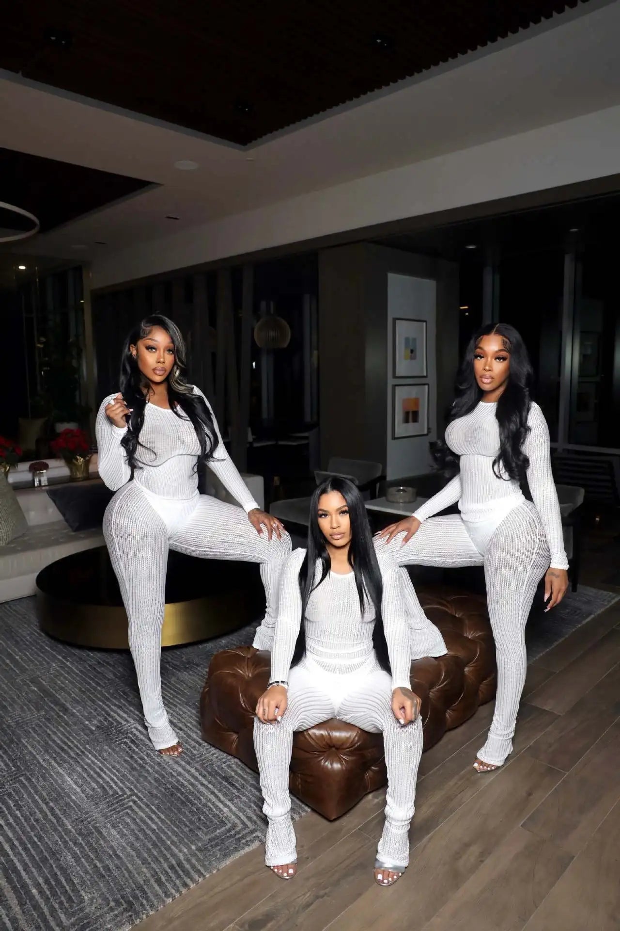 Customized Sexy Strapless Hollow Out Women Dress White Sleeveless High Slit Dress Female Autumn Skinny Elegant Party Clubwear 20 S871