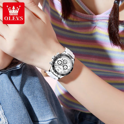 OLEVS 5618 Woman Watch Fashion Original Quartz Watch Waterproof Luminous Chronograph Date Sports Watches For Woman With Box