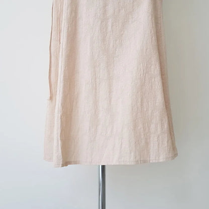 Cotton Linen Dress Long New Hot Sales Woman Short Sleeve Solid Retro Vintage Long Dresses