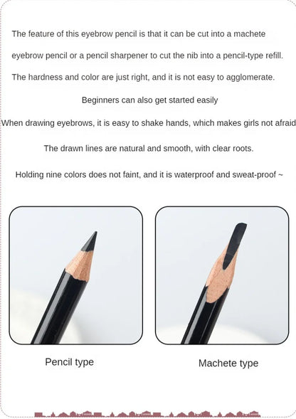 Pencil-shaped Wooden Eyebrow Pencil Waterproof Sweat-proof Eyebrow Pen Smooth Eyebrow Pencil Lasting Not Easy To Faint Cosmetics