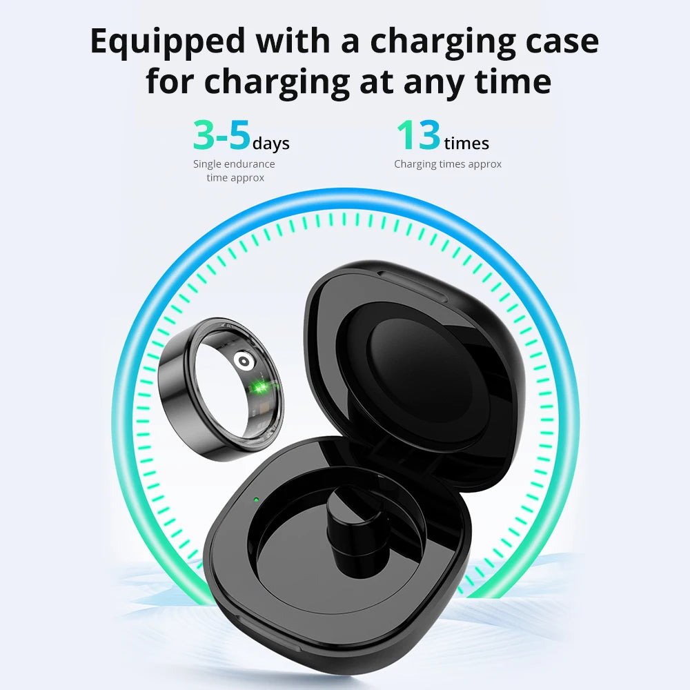 2024 COLMI R02 Smart Ring with Charging Case for Men Women, Battery Life, 39 Days, Health Monitor, 5ATM Waterproof Badiee Stylez