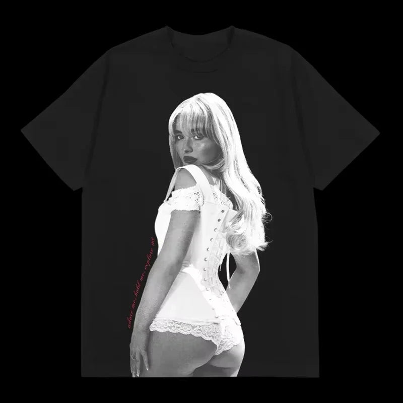 Sabrina Carpenter Album Short N' Sweet T-shirts Women Summer Y2k Tops Clothing Cotton Harajuku Fashion Men Streetwear T Shirt 2