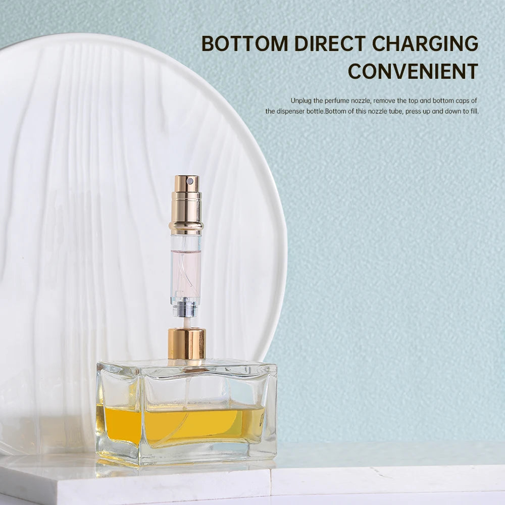 Louischanzl Perfume Atomizer Portable Liquid Cosmetics Containers Traveling 5ml Alcochol Perfume Refillable Bottles Empty Spray