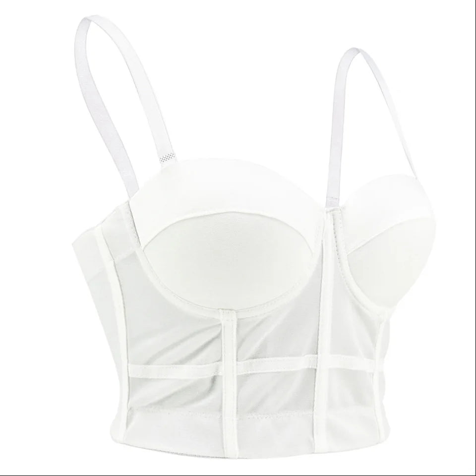 Women's tight bra, sexy fishbone Camisole, with integrated back shaping bra underwear