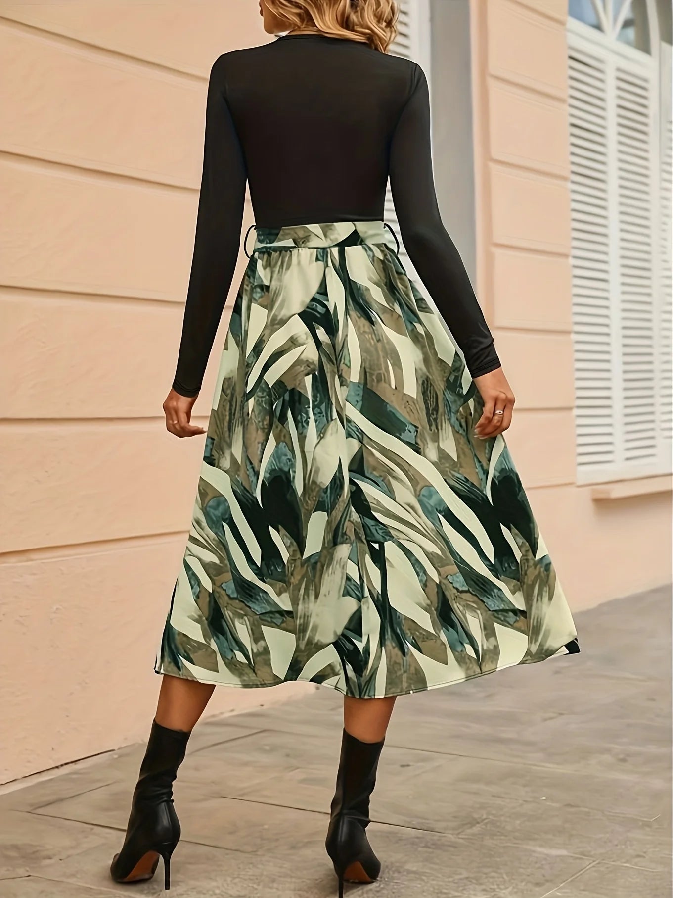 Women Plus Size Woven Dress