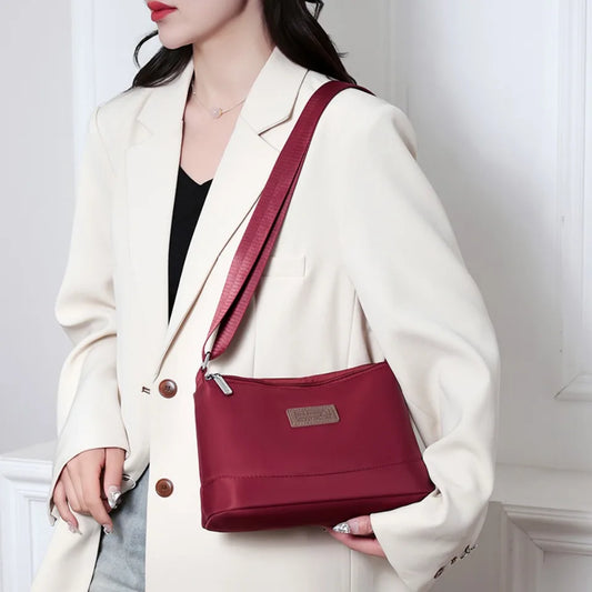 Waterproof Nylon Women Shoulder Bag Three Layers Handbag Ladies Crossbody Bags for Mother Girls Messenger Travel Daily Use Bags