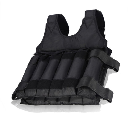 Fitness Weighted Vest with 12 Pouches for Sand or Steel Plates, Made of Durable Oxford Fabric, for Weight Loss and Exercise