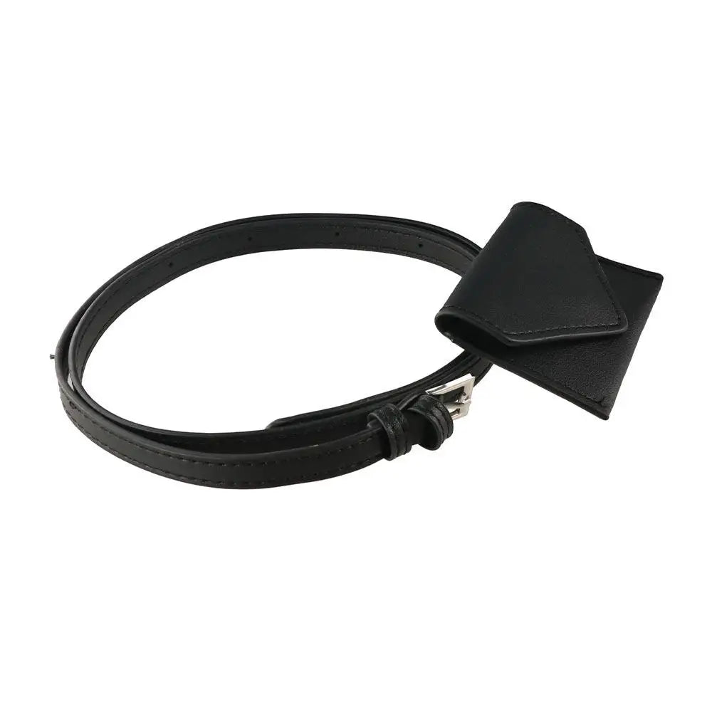 Fashion Korean Style Women Waist Bag Solid Color PU Belt Envelope Waist Bag Clutch Bag Card Pocket Small Card Bag Outdoor