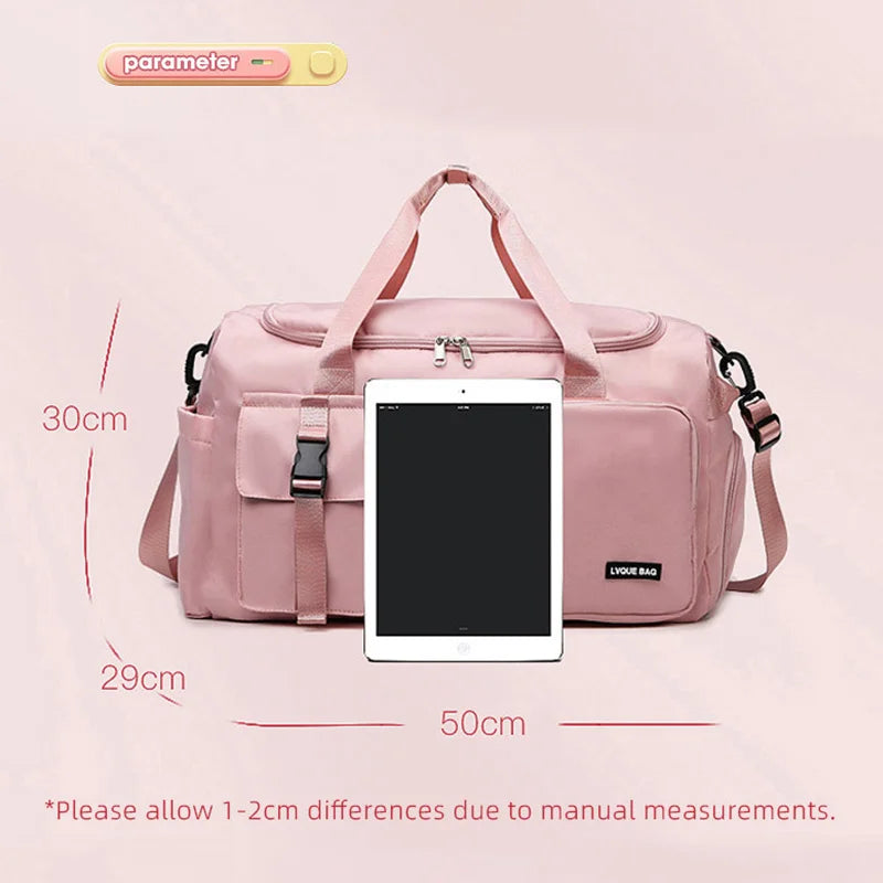 Sports Gym Bag Travel Dry Wet Handbags For Women Female Swimming Shoulder Crossbody Fitness Outdoor Travel Bag Weekender Duffel - Badiee Stylez