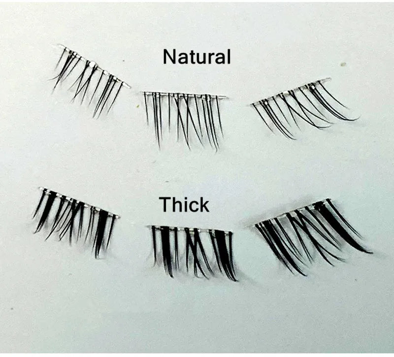 Self-adhesive Glue-free Lower False Eyelashes Fox Eyes Effect Winged Thick Segmented Under Lash Easy Application
