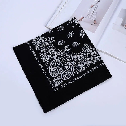 Styilsh Cycling Hair Accessories Outdoor Sports Hip Hop Headwear Square Scarf Bandana Headband Sports Headscarf black