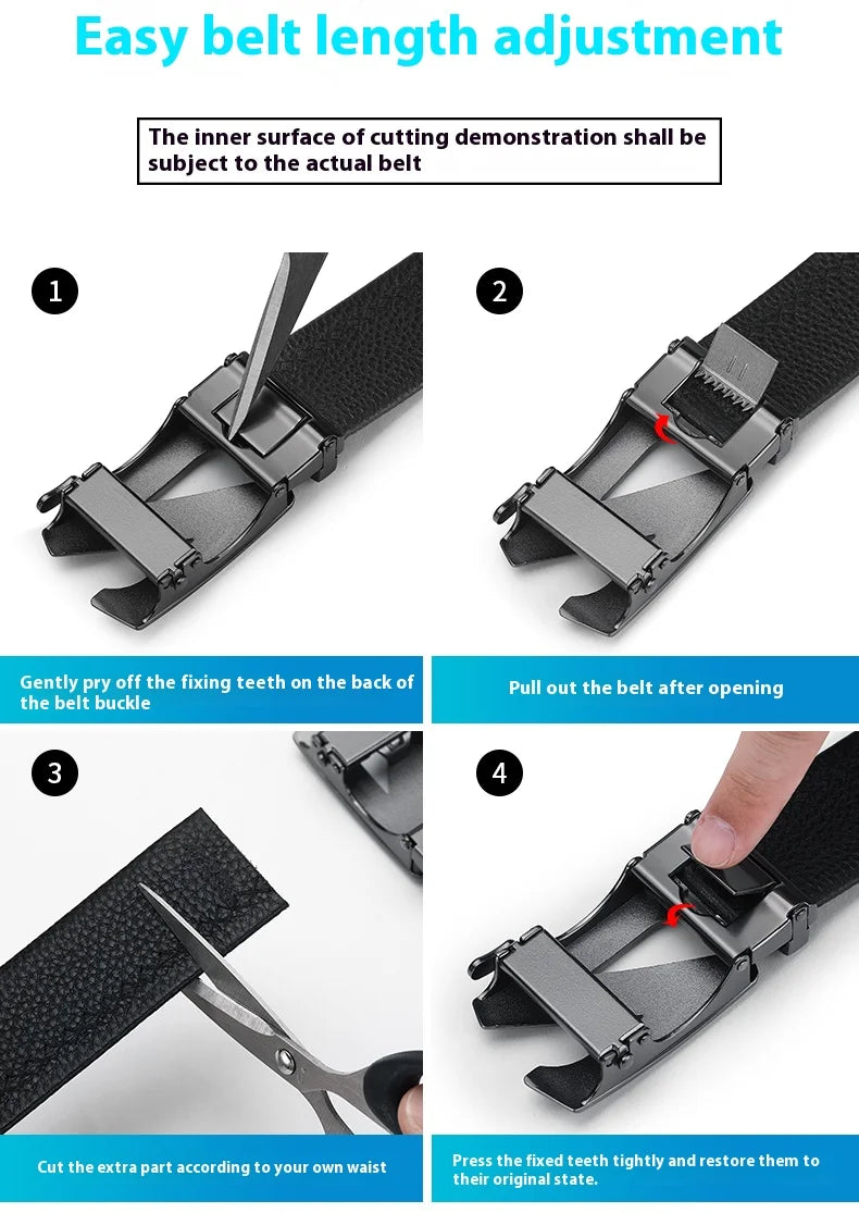 OYIFAN Men Belt Genuine Leather belt for men Alloy buckle ratchet belts Men Designer Belt Automatic belts 벨트 Badiee Stylez