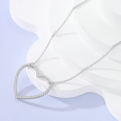 Original 925 Sterling Silver Necklace For Women Class Style Heart Shape Romantic Style High Quality Women Necklace Jewelry Gift