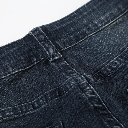 Weekeep Streetwear Low Rise Flared Jeans y2k Vintage Slim-fitting All-match Blue Denim Pants 2000s Casual Women's Jeans Harajuku