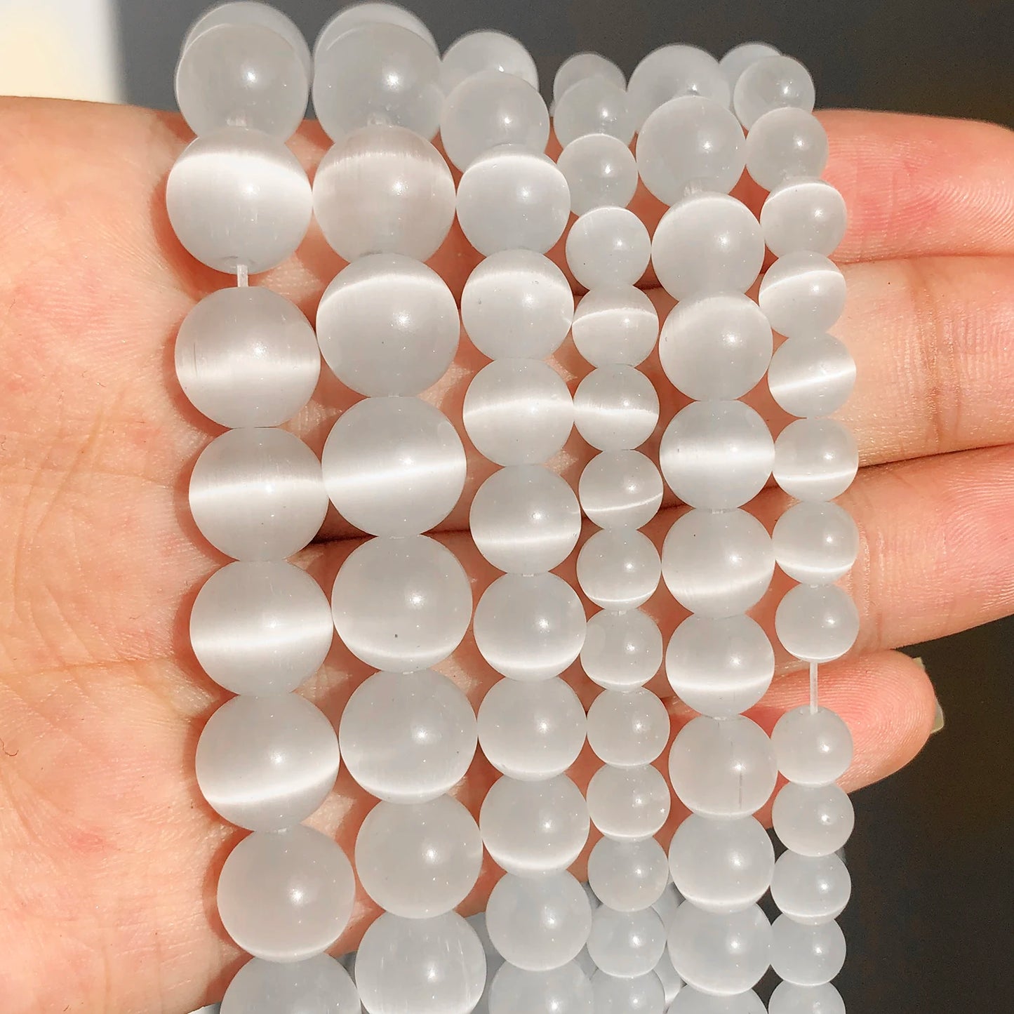 Natural Amethyst Stone Beads 6/8/10mm Round Shape Crystal Loose Spacer Beads For Jewelry Making Diy Bracelet Necklace 15inch Cat eye