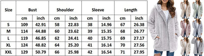 Autumn Winter Women Long Teddy Jacket Warm Thick Fleece Coat Turn Down Collar Plush Coat Woman Casual Long Sleeve Winter Clothes