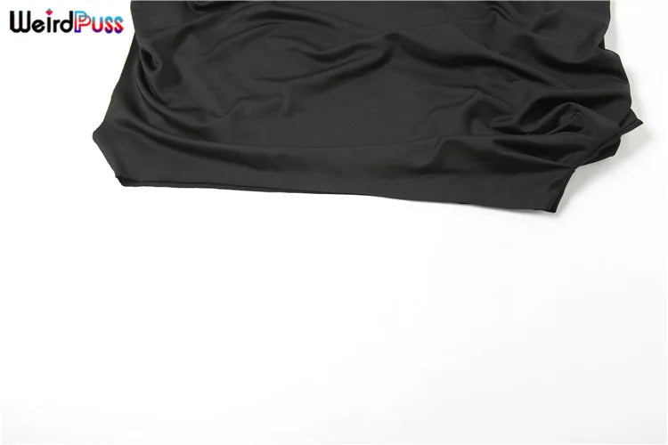 Weird Puss Elegant Irregular 2Piece Set Summer Women Chic Classic Tank Tops+Skirts Pants Matching Trend Ruched Suits Streetwear Badiee Stylez