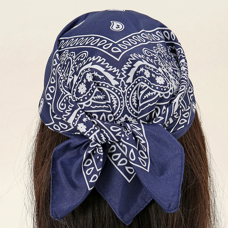 Bohemian Print Bandana Paisley Printed Headbands Hiphop Kerchief Outdoor Unisex Headband Wrist Wraps Face Mask Handkerchief