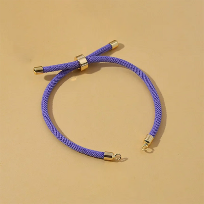 10Pcs Twisted Nylon Cords Bracelet Adjustable Extension Tail Chain Connector For DIY Handmade Jewelry Making Accessories Color 10