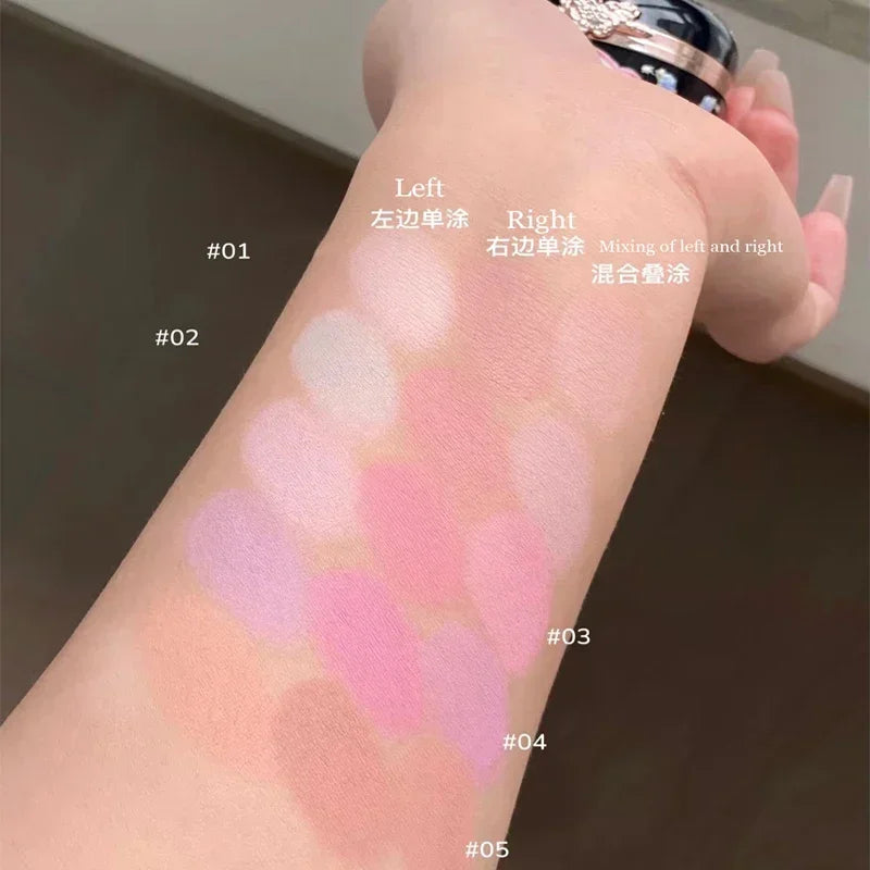 Flower Knows Blusher Butterfly Cloud Collar Collection Rouge Box Duo Blush For Dark Skin Peach Makeup For Cheeks Matte Finish