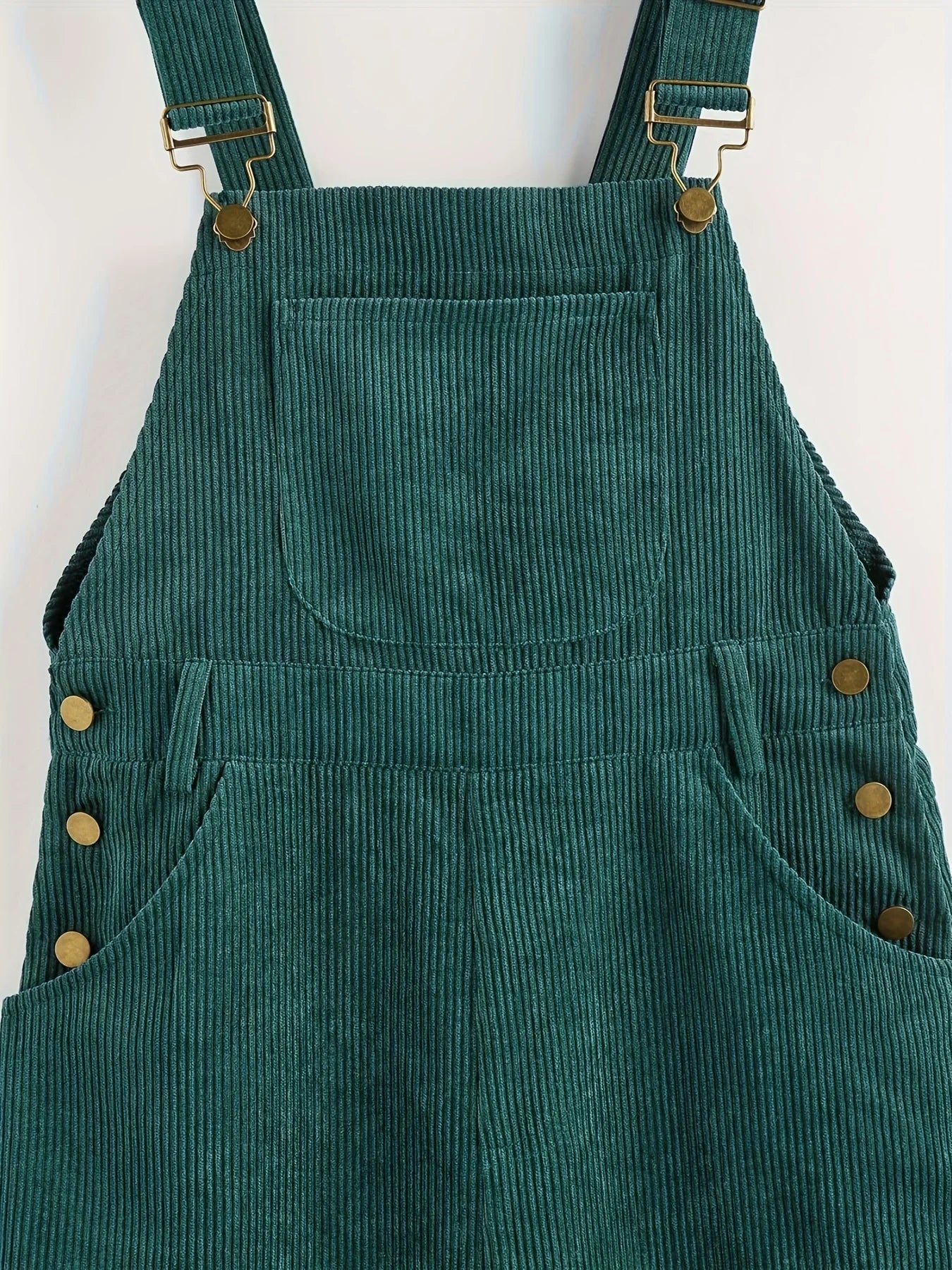 European and American fashion women's corduroy solid color casual long suspenders Badiee Stylez