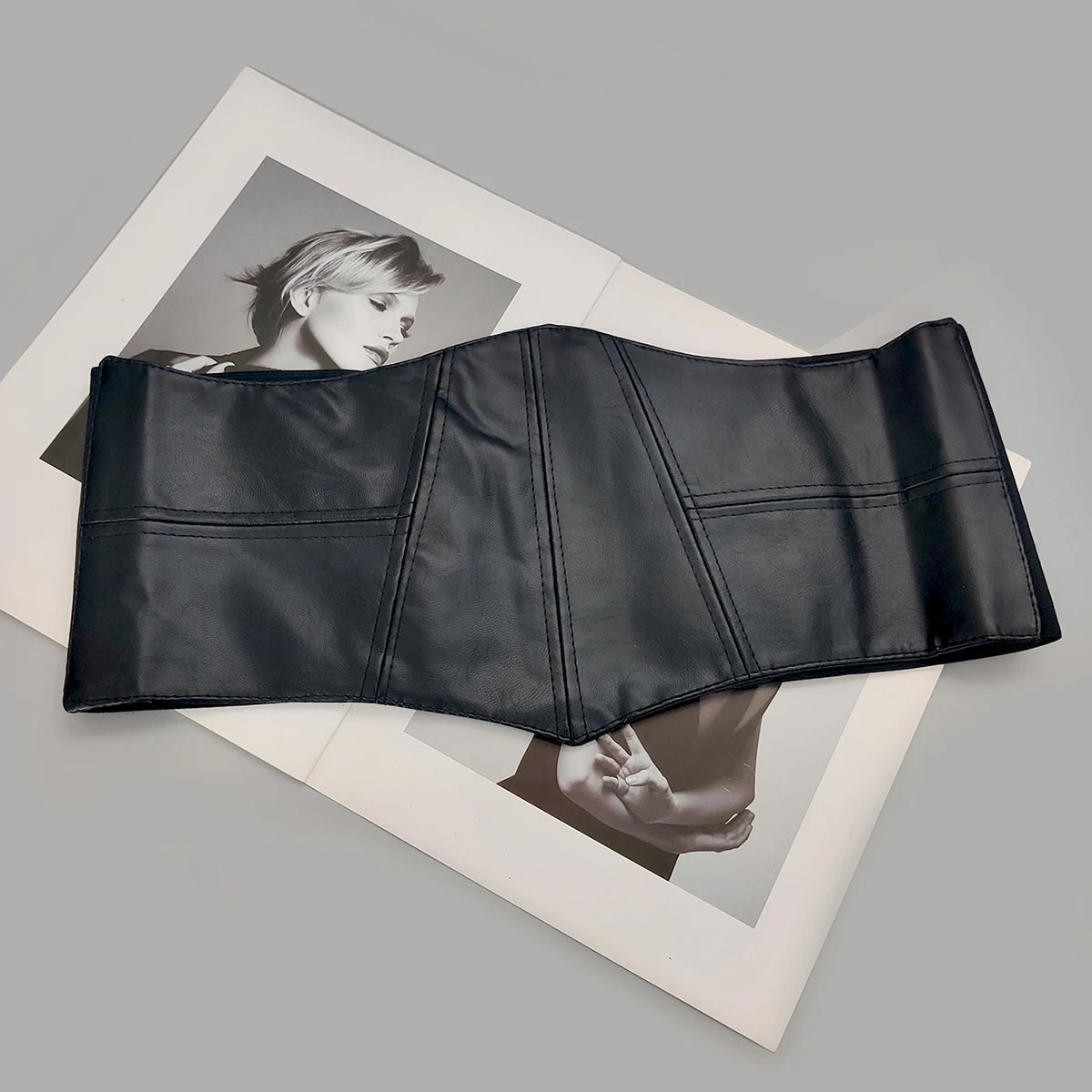 Plus Size Soft Leather Wide Y2K Black Elastic Corset Belt Female Stretch Cummerbunds Designer Belts For Women High Quality Badiee Stylez