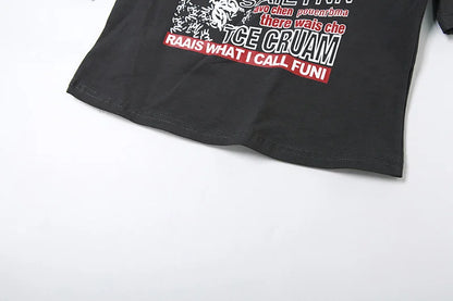 Gothic Tee Y2k Letter Print Off Shoulder Punk T-shirts Women Harajuku Summer Streetwear Grunge T Shirt Aesthetic Sexy Crop Tops