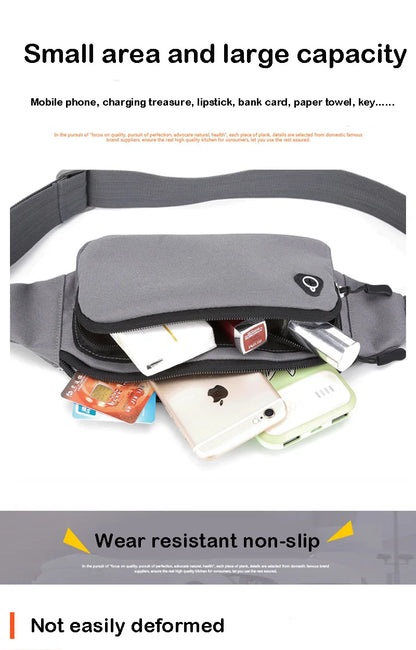 Nylon Waterproof Fanny Waist Bag Pack For Men Women Belt Pouch Male Belly Banana Ladies Bum Hip Kangaroo Sports Running Waistbag
