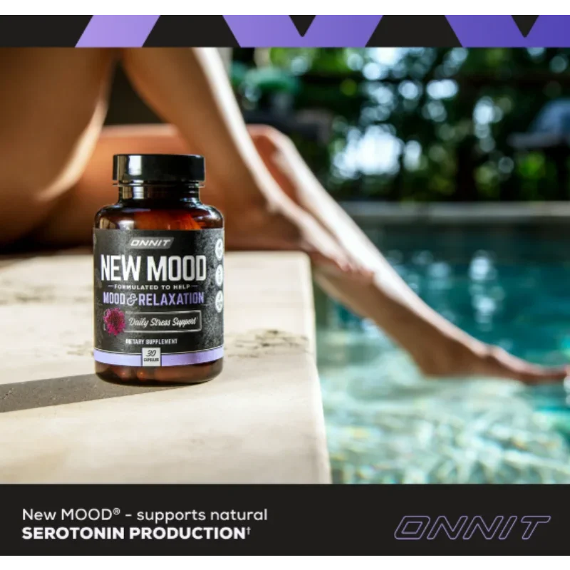 Vitamin D Supplement, Chamomile Flower Extract, Stress Relief, Mood & Relaxation Supplement, 30 Capsules