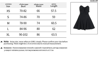 Sexy Strapless Bow Short White Dress Womens Off Shoulder A-line Luxury Black Mini Dresses Elegant Backless Gowns Birthday 2025
