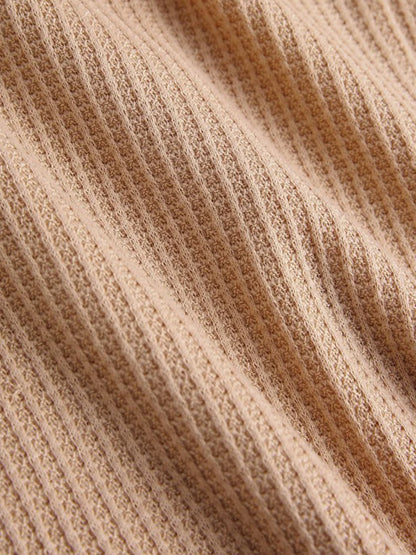 Spring and summer solid color women's waffle sleeveless vest elastic waist shorts casual sports suit