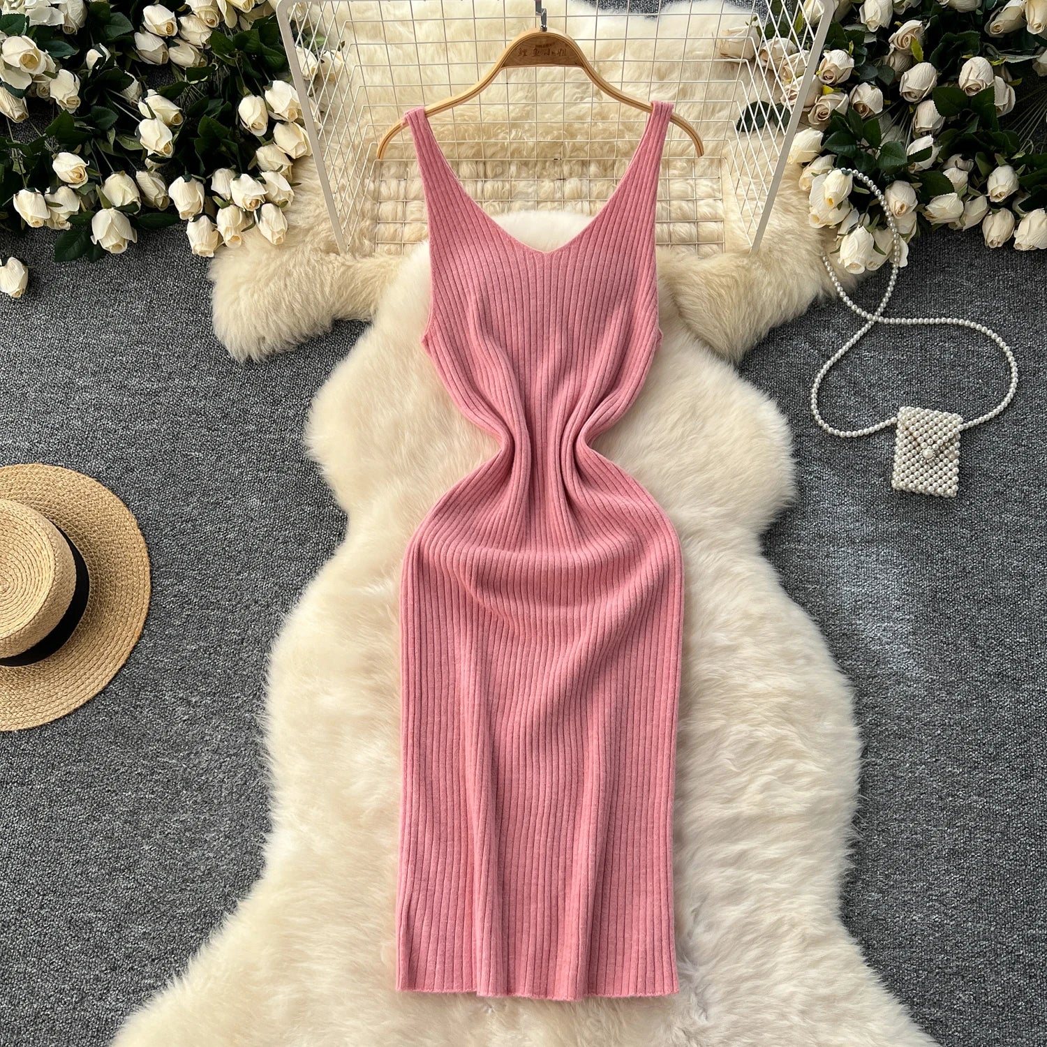 SINGREINY Autumn Knitted Two Pieces Sets Ladies Loose Knitting Cardigan+Spaghetti Strap Bodycon Dress Basic Solid Winter Suits Badiee Stylez