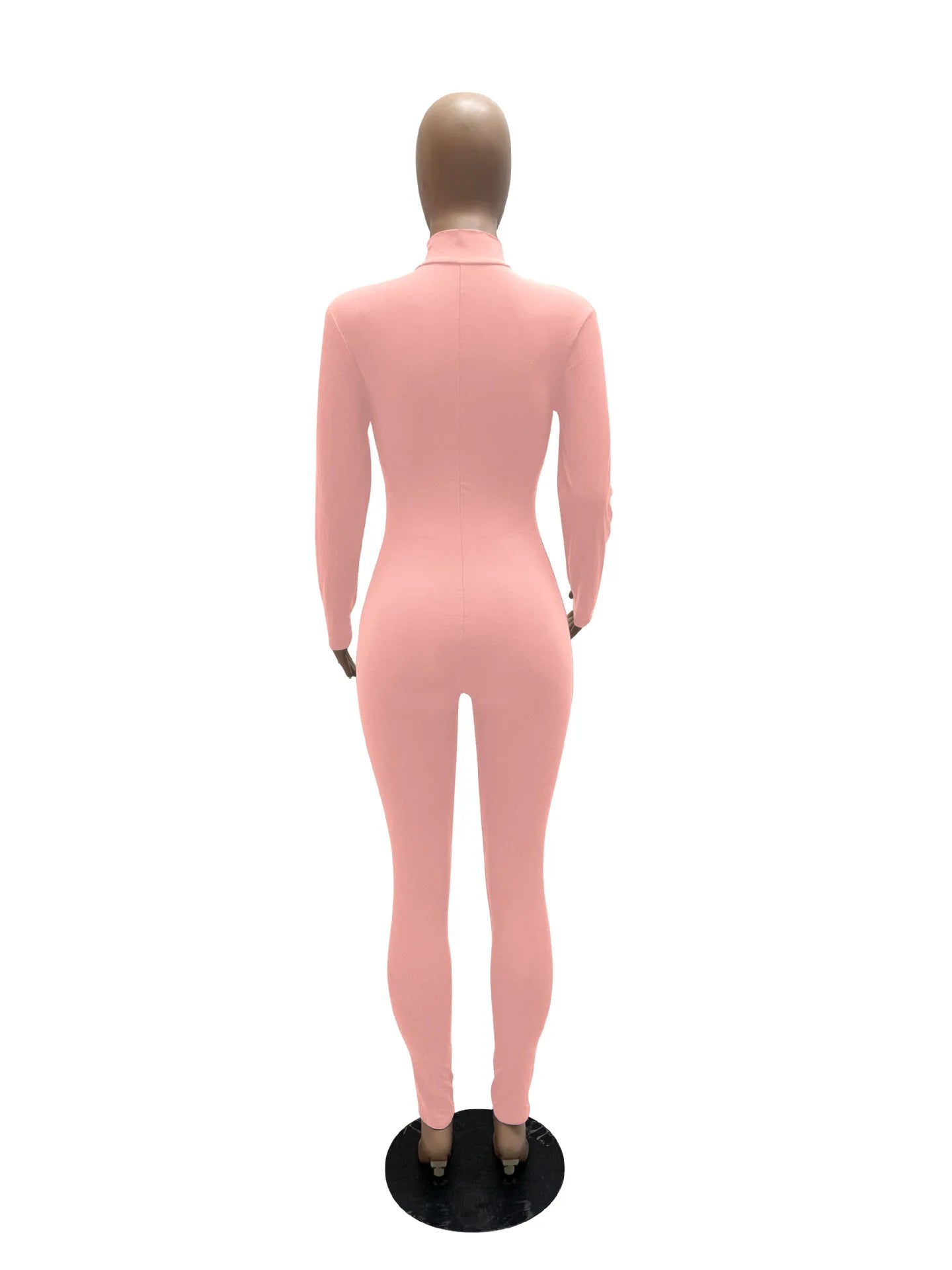 Women's Bodycon One-piece Jumpsuit Long Sleeved Big Zipper Female Casual Sport Workout Skinny Activity Wear Overalls Tops Badiee Stylez