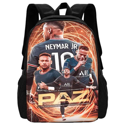 Game Football Child School Backpack with Lunch Bags ,Pencil Bags ,N-NeymarS School Bags for Boys Girls Best Gift BB-213HJJ06A2